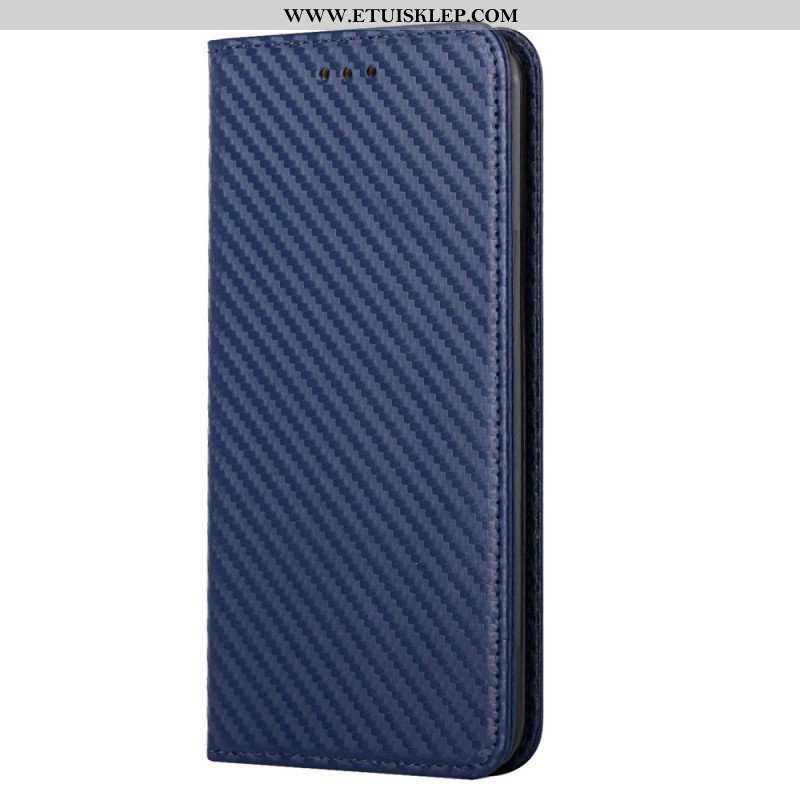 Etui Na Telefon do Samsung Galaxy S23 5G z Łańcuch Etui Folio Pasek W Stylu Włókna Węglowego